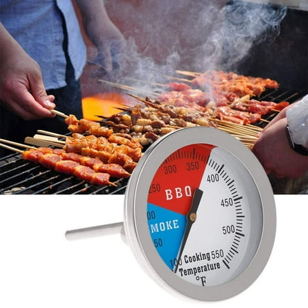 HOWWOH 2 550F BBQ Thermometer Gauge Barbecue Grill Wood Smoker Charcoal Heat Indicator 